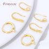 18K Gold Plated Earring Hooks,Hypoallergenic Ear Wires with Open Loop,DIY Jewelry Making Findings For Earrings Craft Supplies