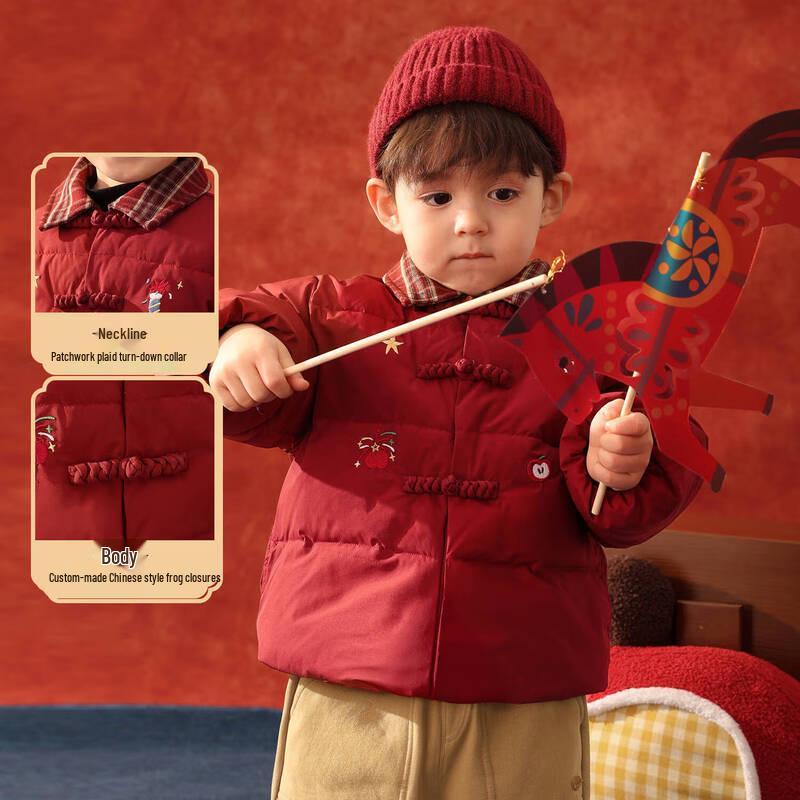 LUSON Baby Boys' New Chinese Style Padded New Year Jacket