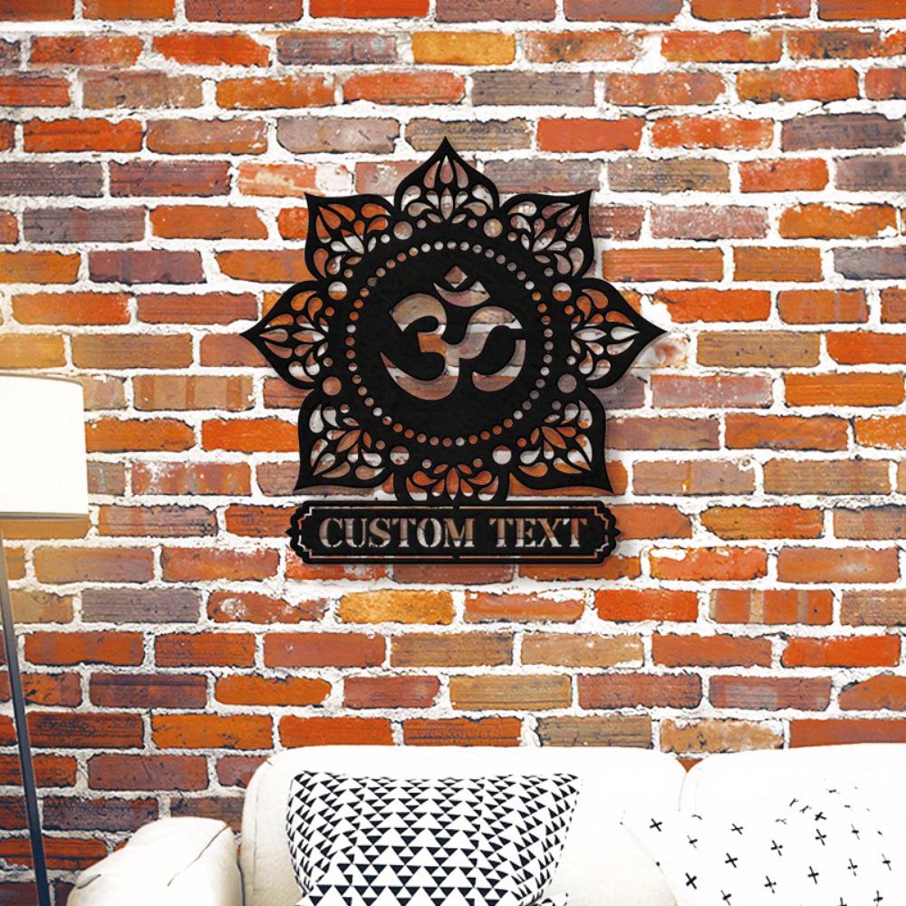Unique Customizable Modern Metal Wall Art for Yoga Studios Meditation Spaces Indoor Decor Gifts