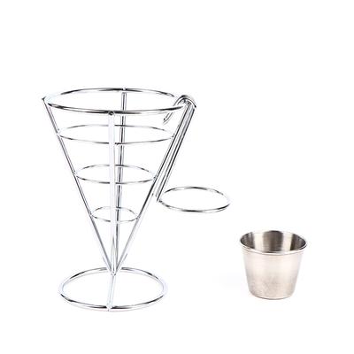 Edelstahl Französisch Fry Stand Kegel Korb Halter Für Pommes Fisch Und Chips