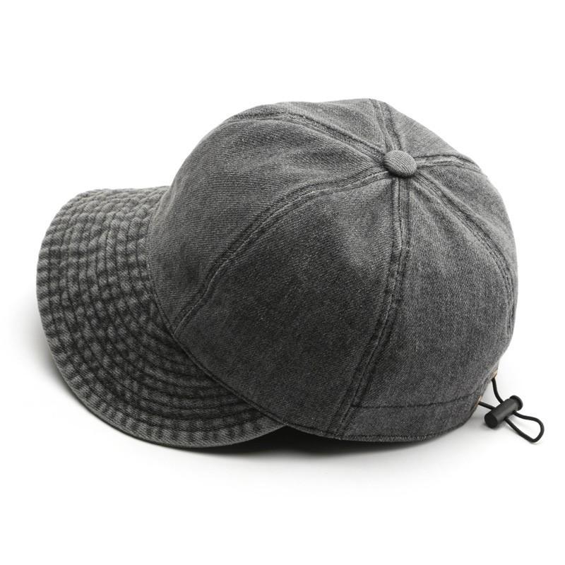 Retro Washed Denim Sun Hats For Women Fashion Wide Brim Adjustable Baseball Caps Casual Outdoor Sun Visors Hat