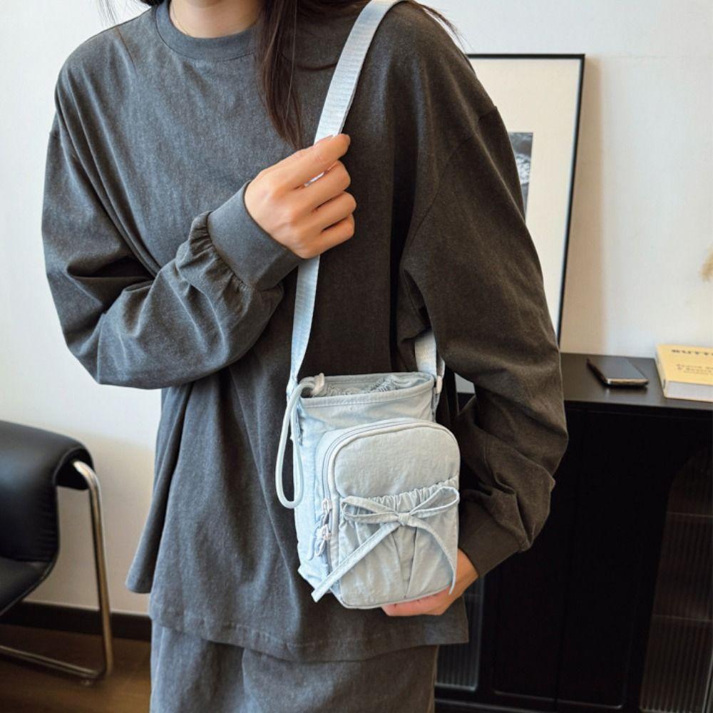 Adjustable Water Bottle Sling Bag Bowknot Crossbody Sports Bottle Bag Gym Bottle Bag Outdoor