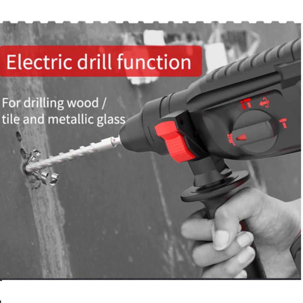 NAWIN 300N/M Cordless Rotary Hammer Brushless Copper Motor Rechargeable Hand-held Electric Tool Hammer Impact Drill