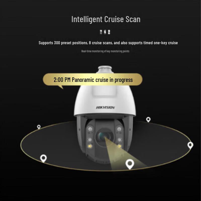 Hikvision 2MP HD PTZ Full-Color Night Vision Outdoor Dome Camera CN plug (adapter included)