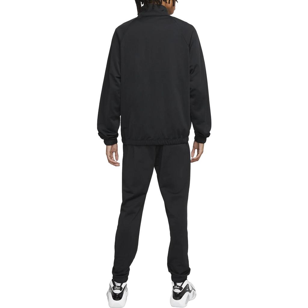 Nike Dres Poly-Knit Z Rozpinaną Bluzą ze Stójką I Spodniami Dresowymi Ze Sznurkiem Męski Dres Czarny FB7351-010