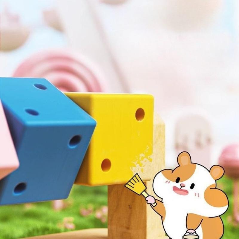 Hamster Spaß Rubik's Cube Holzspielzeug Molare Produkte Goldener Bärennest Holz Holzspielzeug Massivholzfarbe
