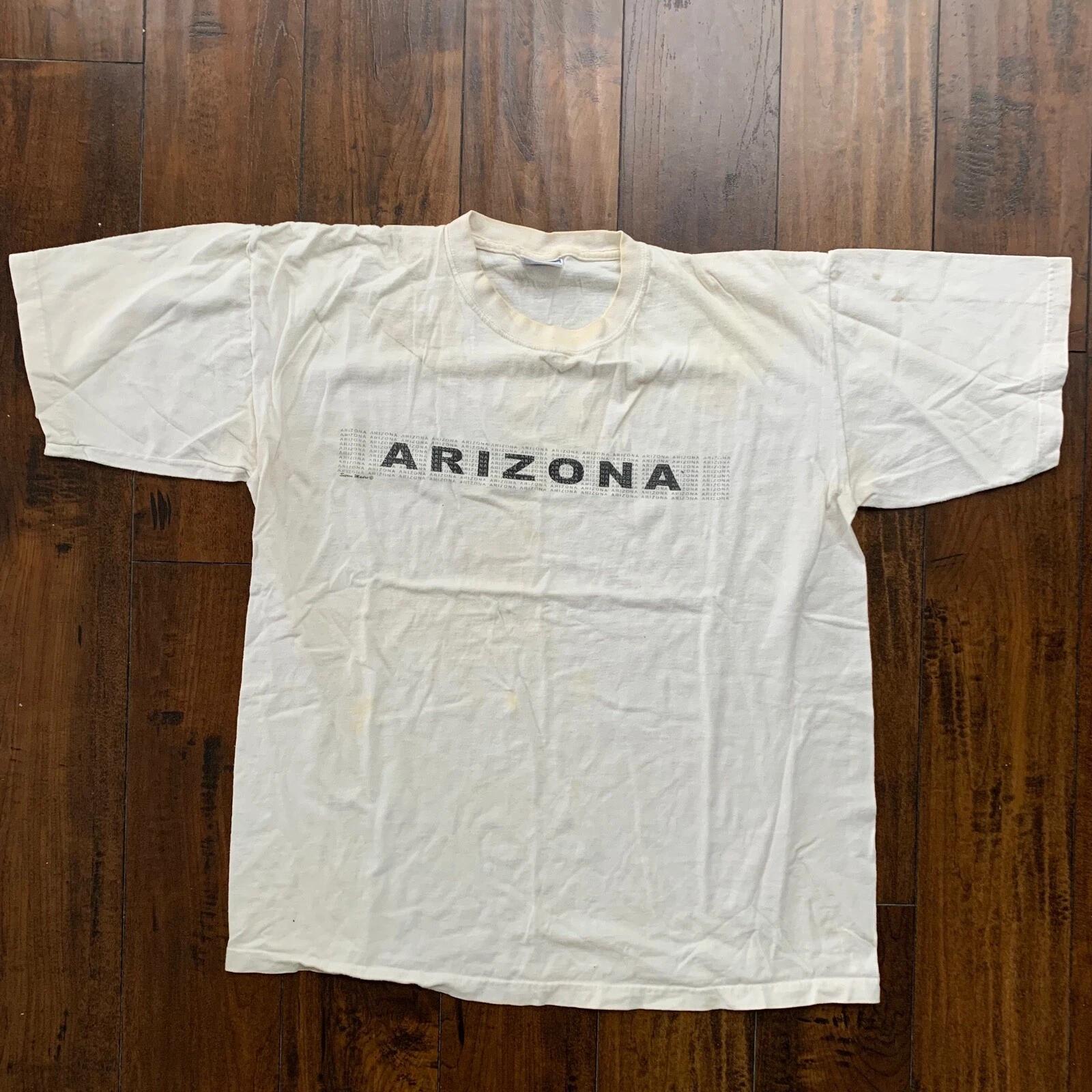 

Arizona Vintage T Shirt State USA Travel 90s Simple All Sport Basic Rap Music L