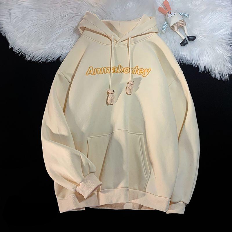 Frühlings- und Herbst-Damen-Sweatshirt Designgefühl Kleiner Pullover Großer Lockerer Slouchy Kapuzenmantel