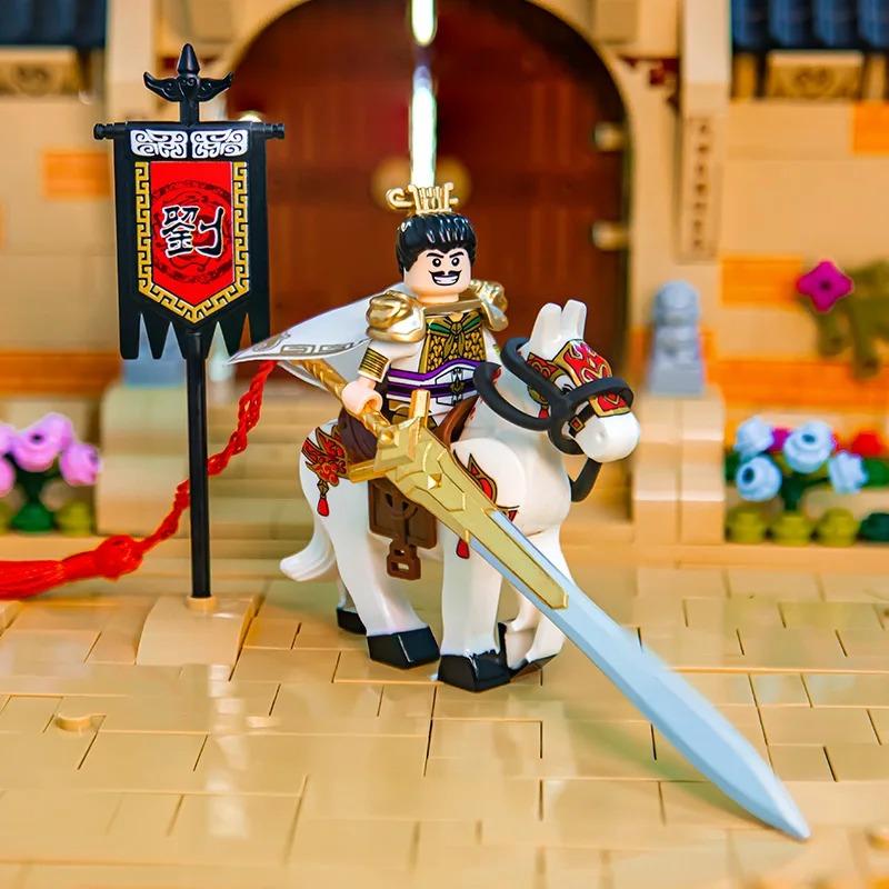 Building Block Man Figurine Three Kingdoms Zhuge Liang Armor Version Lu Bu Children's Assembly Toy Boy Holiday Gift Collection