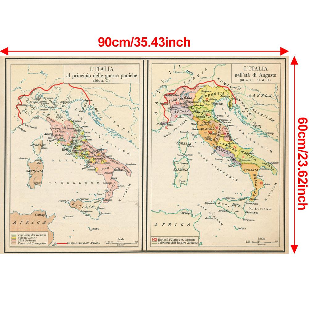 Fundal Harta Italiană-Harta Italiei Vintage,Decor de Perete Decor Acasă,Studiu,Instrumente Geografice,Instrumente Turism/educație