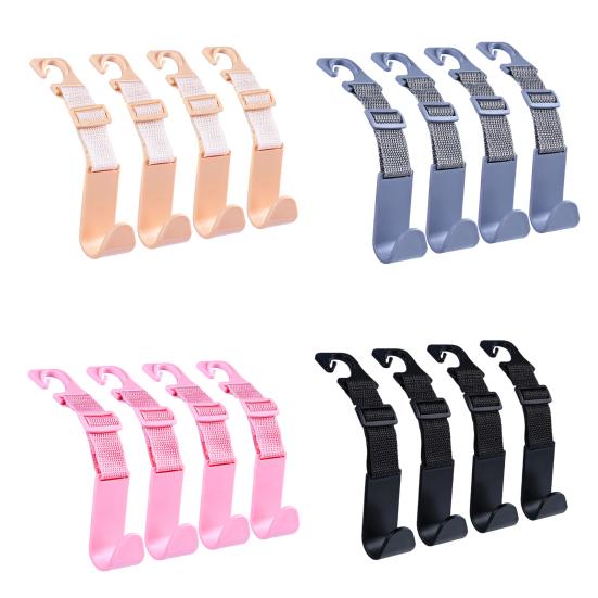 4Pcs Headrest Fastening Hooks Bag Hanger Car Hooks Car Interior Accessories