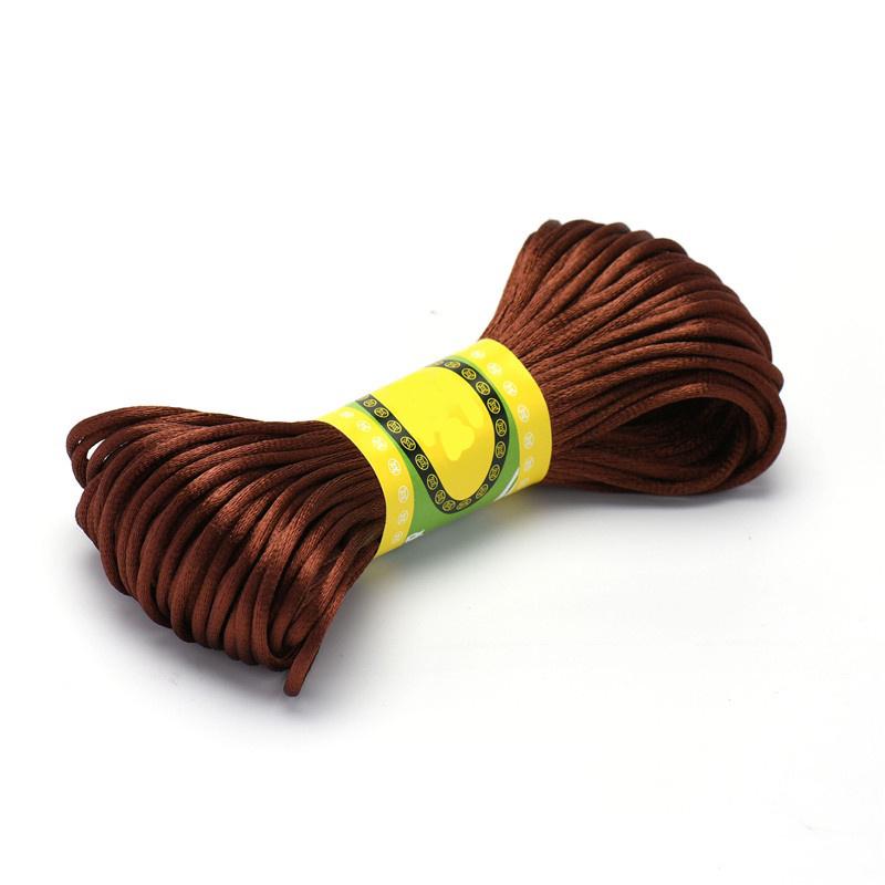 1 Pc Of 20 Meters/Bundle Of 2.5MM Chinese Knot Polyester Colored No.5 Thread Handmade Woven Rope DIY Jewelry Wire