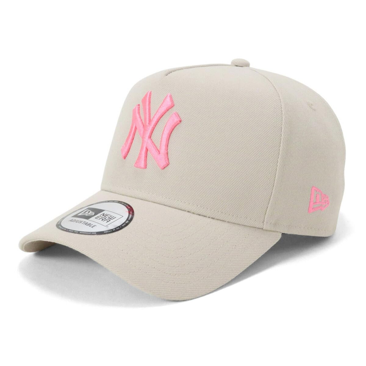 

New Era Cap 9FORTYA-FRAME MLB ONSPOTZ Exclusive NY StonePink Glow FREE 9Forty A-Frame CS Stone and Neon 2-Tone Strap Mlb New York Yankees