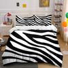 Zebra Print Bedding 3-Piece Set Bedding Duvet Cover Set Duvet Cover Pillowcases  (1 * Duvet Cover 2 * Pillowcases, without duvet insert)