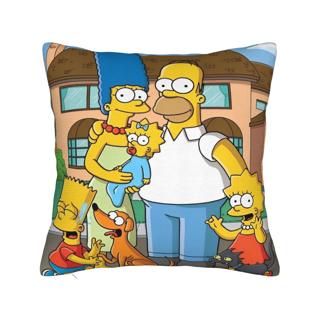 ציפיות לכריות נוי הפנים של S-Simpsons אביזרים לבית כיסוי ציפית לכרית זריקה עם רוכסן גדלים מרובים