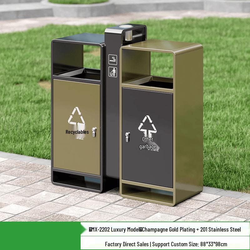 

Outdoor Stainless Steel Trash Can