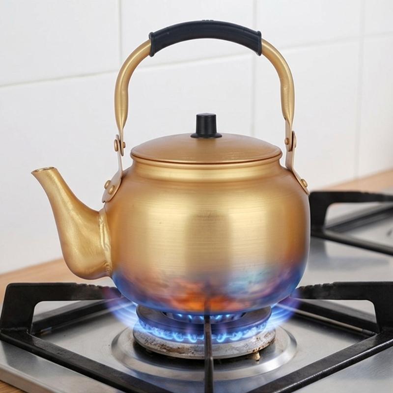 Portable Gold Coffee Pot With Comfortable Grip Home Coffee Maker Boiling Kettles Ideal For Travel And Kitchen