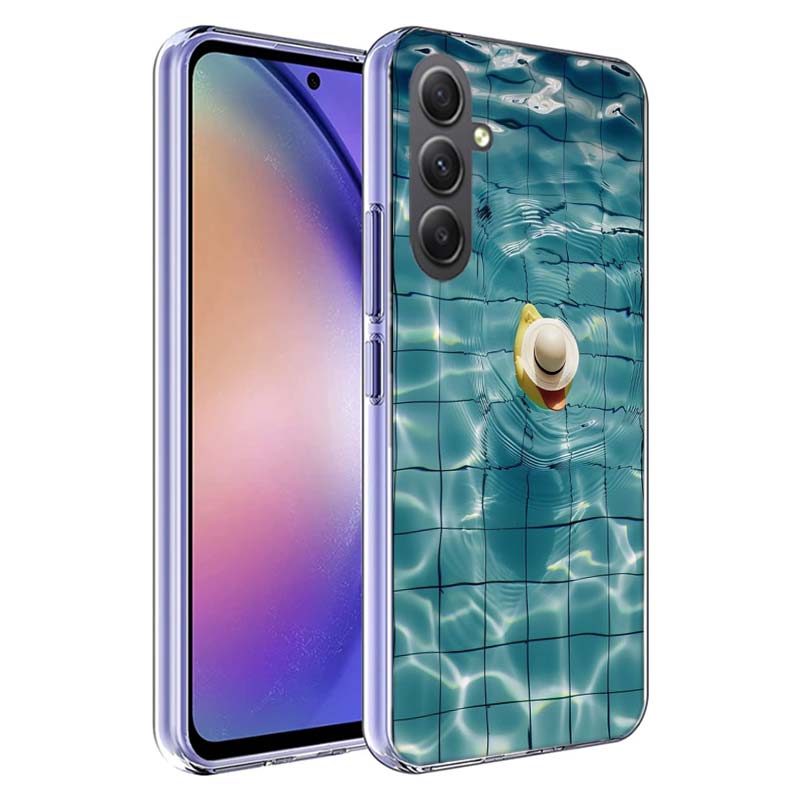 

Rubber Ducks Floating in the Swimming Pool Phone Case for Samsung A55 A35 A25 A15 A07 A05S A16 A17 A26 A36 A37 A56 A57 Galaxy No Samsung A55 5G