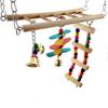 Bird Playstand Parrot Play Stand Hanging Cockatiel Playground Wood Ladders Perchs With Bell Pet Bird Supplies