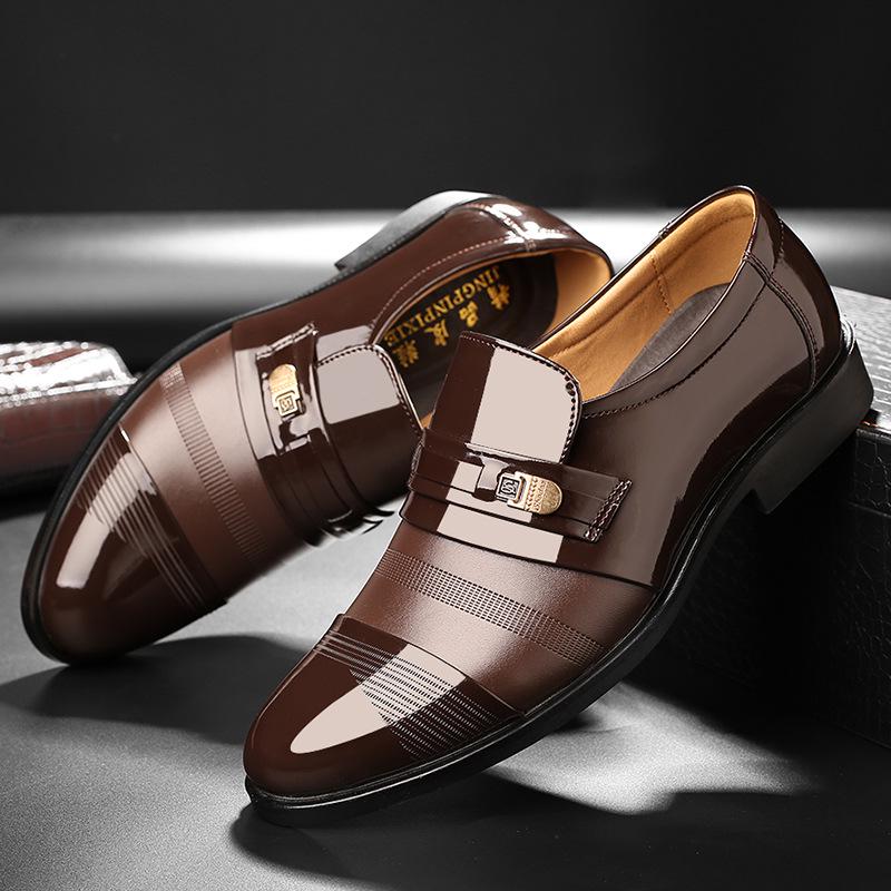 Wedding Dress Suit Formal Shoes Men Loafers Men Slip On Men Dress Shoes Business Shoes Men Oxford Leather  Hombre Vestir9