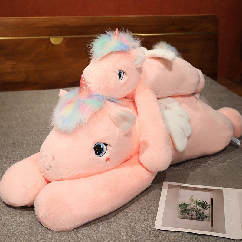 Girl Heart Pink Unicorn Pillow Plush Toy Doll Angel Unicorn Doll Girl Ragdoll