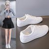 2024 Women's Korean Style Casual White Running Shoes - Autumn/Winter Trendy Flat Sole