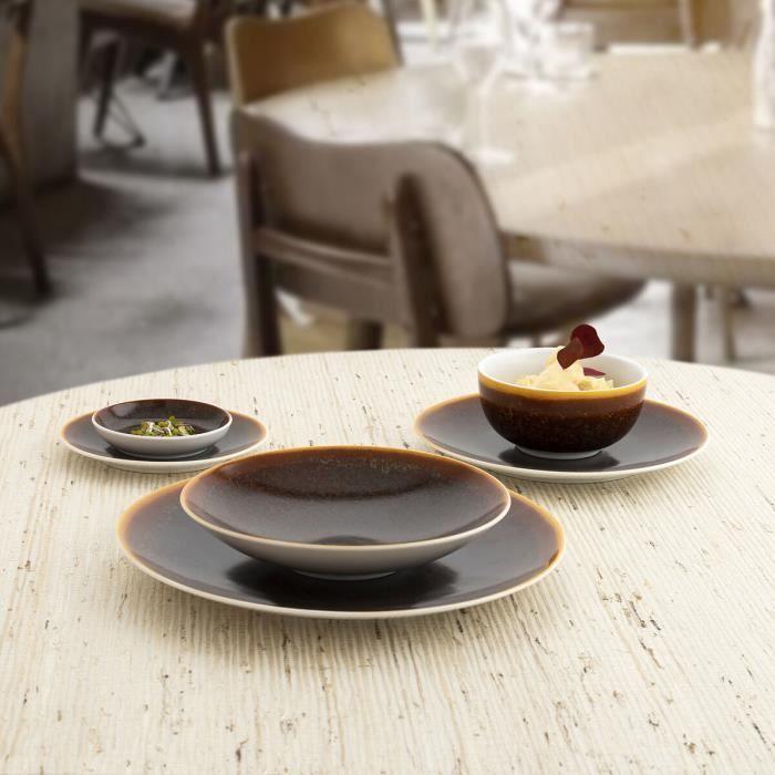 Assiette Plate Ariane Decor Céramique Marron (Ø 15 Cm) (24 Unités)