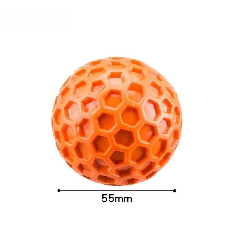 1pcs Indestructible Squeaky Dog Toys, Interactive Dog Balls Natural Rubber Puppy Ball for Dog Chew Toys Random Color