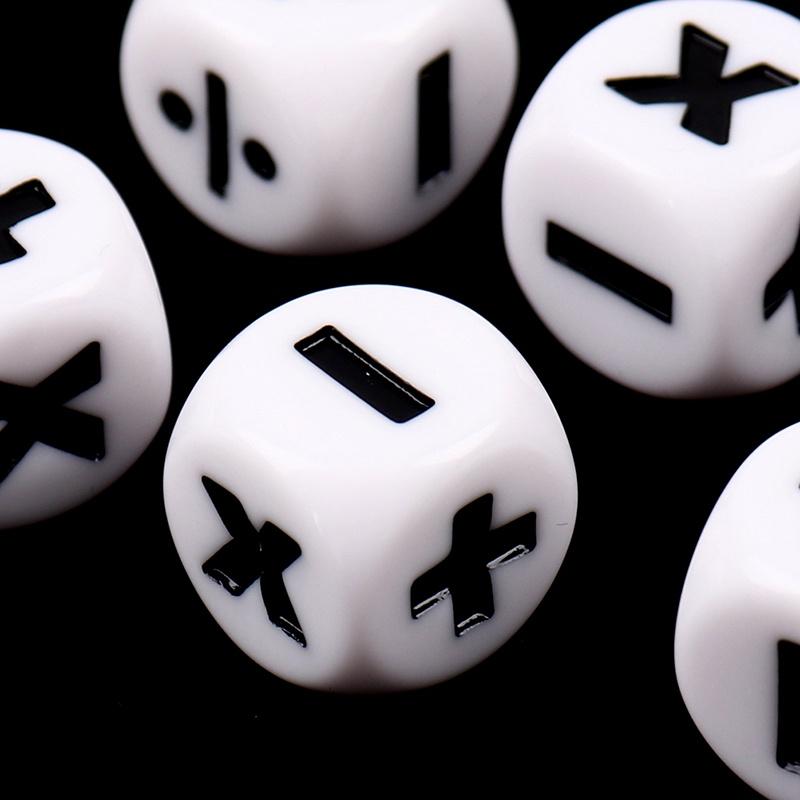 4ks Pryskyřice Sčítání Odečítání Násobení Symbol dělení Podpěry pro ovládání kostek Dětské pomůcky pro vzdělávání Příslušenství 16 mm