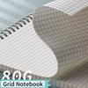 80 Pages/book Coil Notebook, A5/B5 Ring Spiral Notebook, Grid Loose-leaf Notepad, Journal Memo, Softcover Notebook