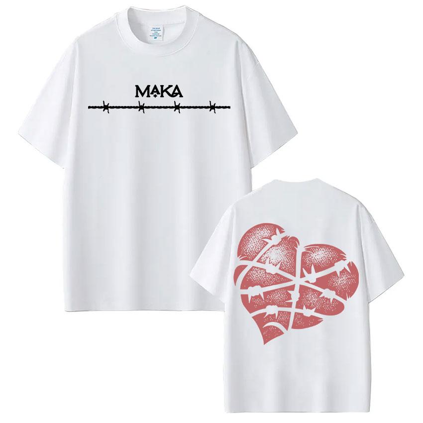 Rapper Maka Aura Tour 2025 Album Merch T-Shirt Men Women Retro Aesthetic T-Shirts Fashion High Quality Cotton T Shirt Streetwear