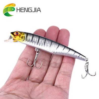 HENGJIA 1pc Minnow Fishing Lure Wobbler Lifelike Pike Bait Plastic Hard Lure Fishing Tackle