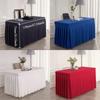 Soft Rectangle Table Skirts Thick Banquet Tablecloth Elastic Table Cloth  Wedding