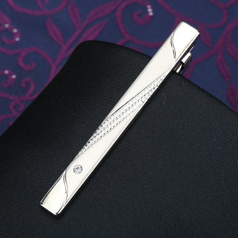 Herren Mode Vielseitige Krawattenklammer Business Anzug Gold Silber Hochzeit Herren und Damen Anstecknadel Koreanische Version Sicherheitskragenclip