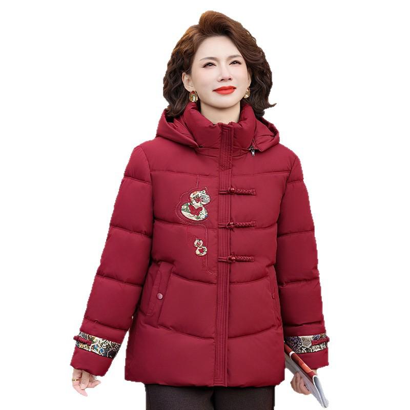 Manteau d'hiver chaud en coton doublé de polaire pour femmes de 40 à 60 ans