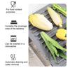 Sink Drain Mat Non-Slip Surface Large Size Thick Silicone Heat Resistant Flexible Cutlery Holder with Slope Drainage Design
