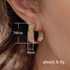 Elegant Geometric Square Earrings Luxury Full-Paved Zinc Alloy Ear Hoops  for Women