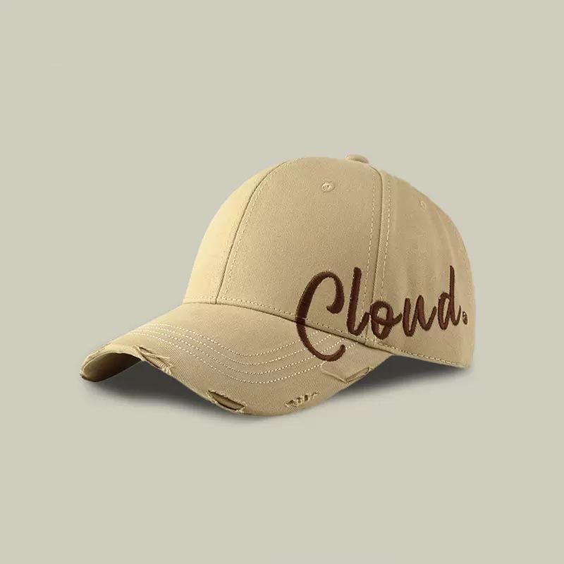 Hard Top Cap Women'S Spring And Summer Letters Big Head Circumference Hat Baseball Cap Sun Hat Men'S Trendy Embroidery