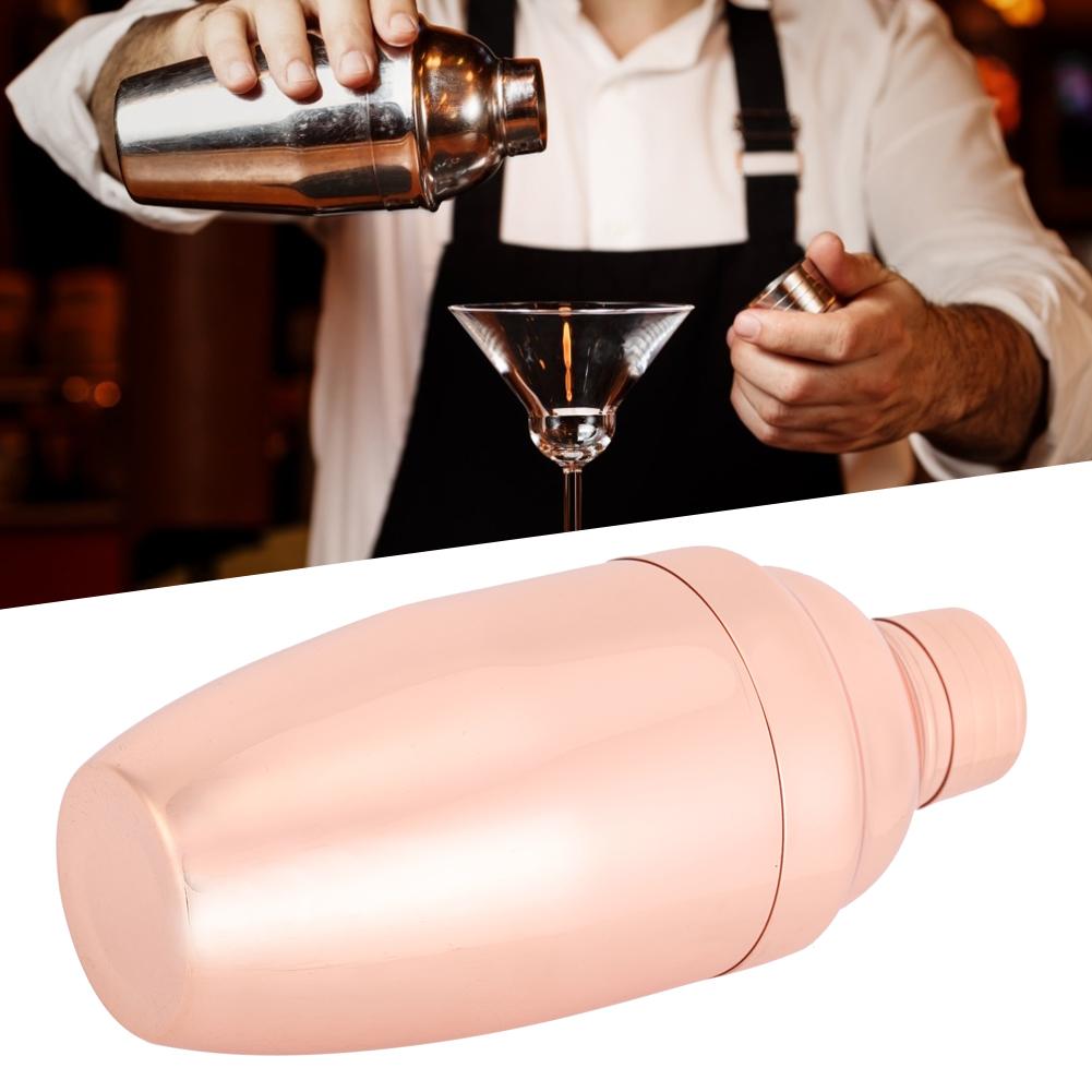 Elegante Coctelera Manual de Acero Inoxidable para Agitar, Herramienta de Bar, Suministros, Accesorios, Oro Rosa