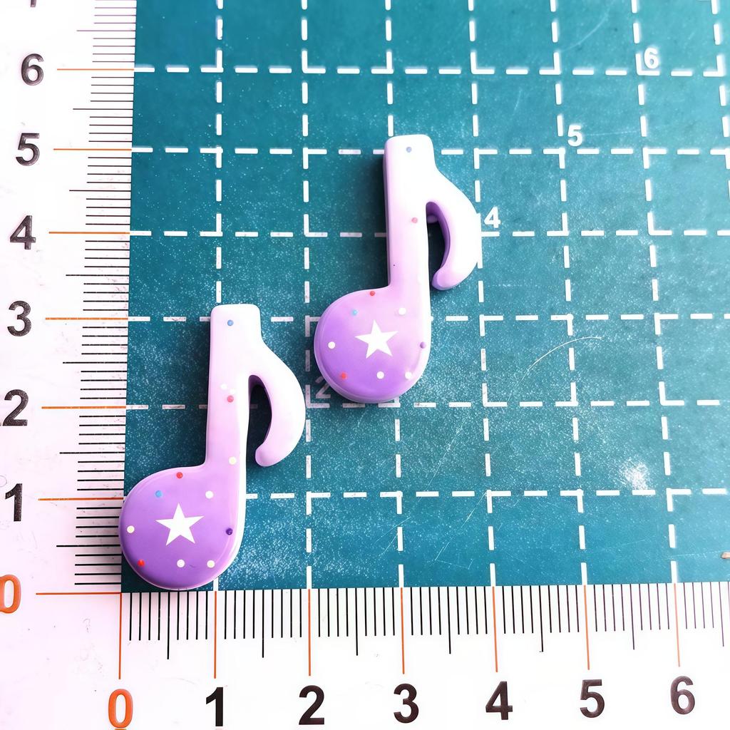 Musical Note Star Resin Accessories: Phone Case, Hair Clip, Tie, Keychain, Sticker