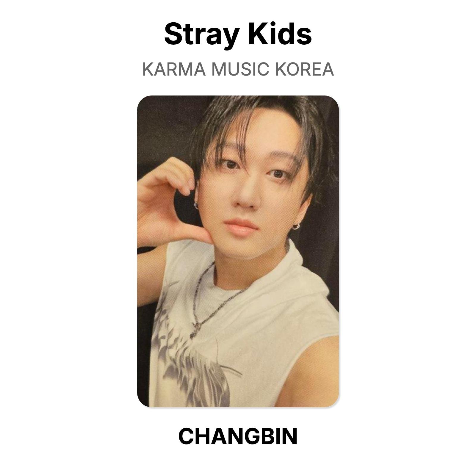 Stray Kids KARMA MUSIC KOREA Official Photocard CHANGBIN