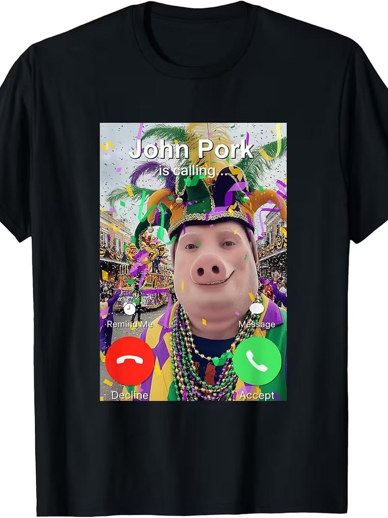 John Pig Meme Tričko Vintage Virální Meme Bavlněné Krátký Rukáv Design Daguavis Prasátko Volá Zábavné Tričko Internetové Kultury