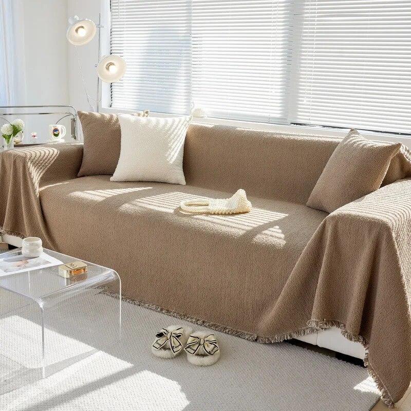 Осенне-зимнее плюшевое полотенце для дивана — фото 3