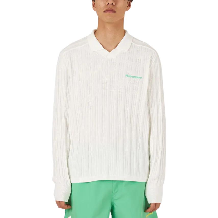 Adidas X Pharrell Williams Knit Long-Sleeve Jersey Cloud White Unisex Tops HZ8138