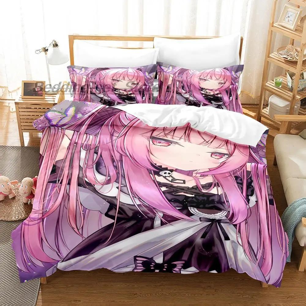 Comfortable Anime Print Bedding Set With Duvet Cover And Pillowcases Single Twin Full Queen King Sizes For All Ages