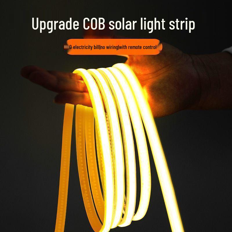 Super Bright Waterproof Solar COB LED Strip Light for Outdoor Garden Decoration