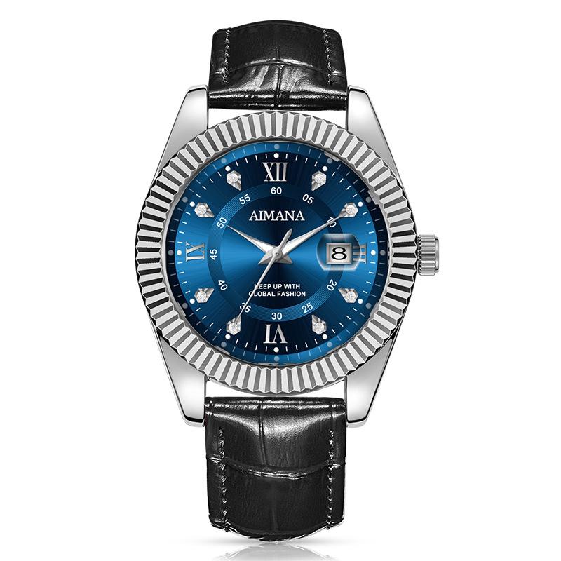 High Quality Leather Band Quartz Watch for Businessman - Stylish Timepiece for Professional Settings