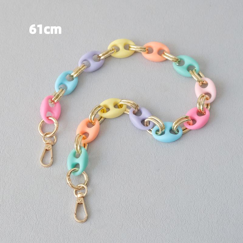 New Fashion Woman Bag Accessory Detachable Candy Acrylic Chain Cute Acrylic Luxury Strap Women Elegant Bag Shoulder Handle Chain