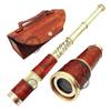 Marine Handheld Spyglass Brass Telescope Binoculars 17.5-inch with Lather Box Best for Gift Item