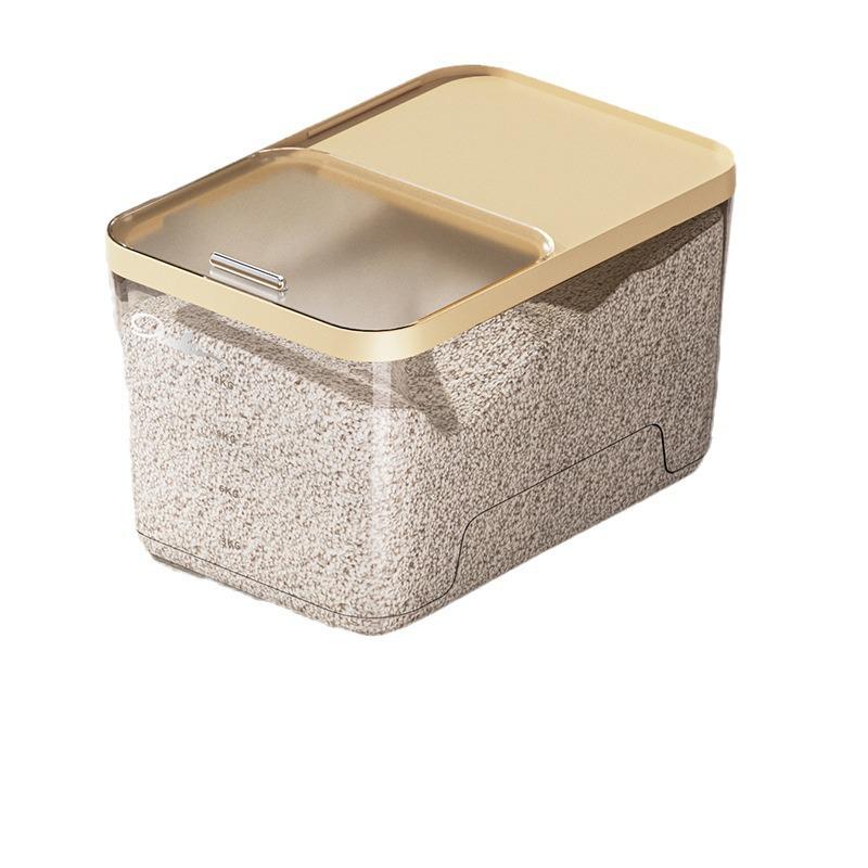 Recipiente Hermético à Prova de Insetos para Armazenamento de Arroz e Farinha: Pote de Alta Qualidade, à Prova de Umidade, Grau Alimentício para Uso Doméstico
